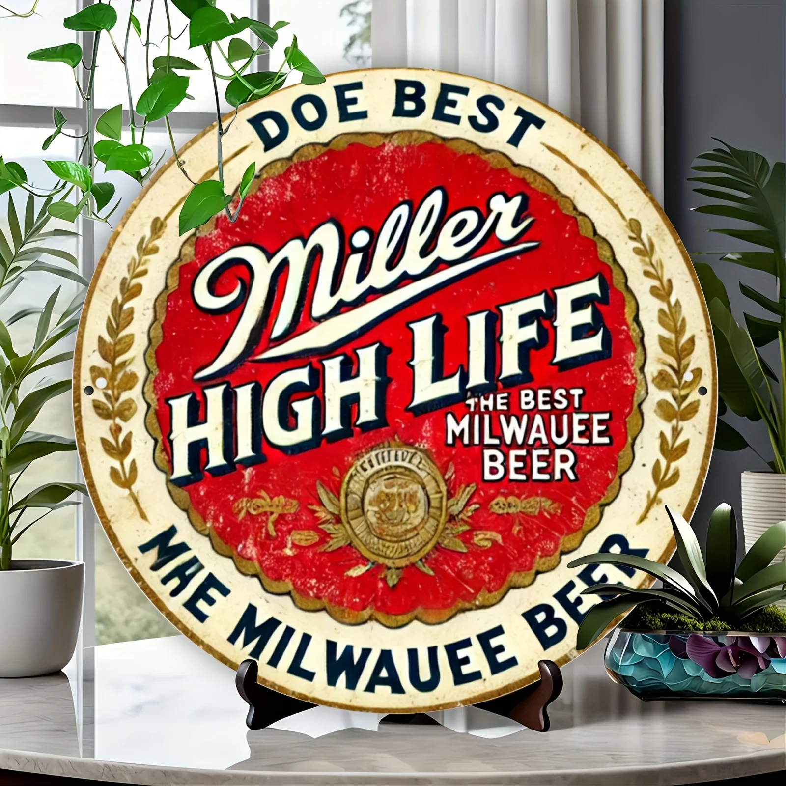 Miller High Life Vintage Beer Logo Aluminum Wall Art - 8