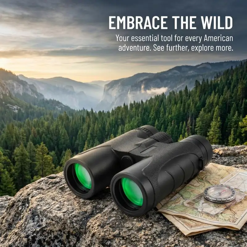 10X42 High-definition Binocular, Low-light Night Vision, Stargazing, Outdoor Mountaineering, Picnic, Viewing Binocular Telescope