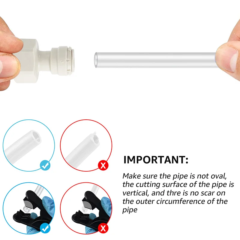 Tubing Quick Joint,3/8\'\' Push Fitting x 5/8\'\' Female Thread,Hose Adapter Quick Connector Use for Keg Coupler & Beer Faucet Shank