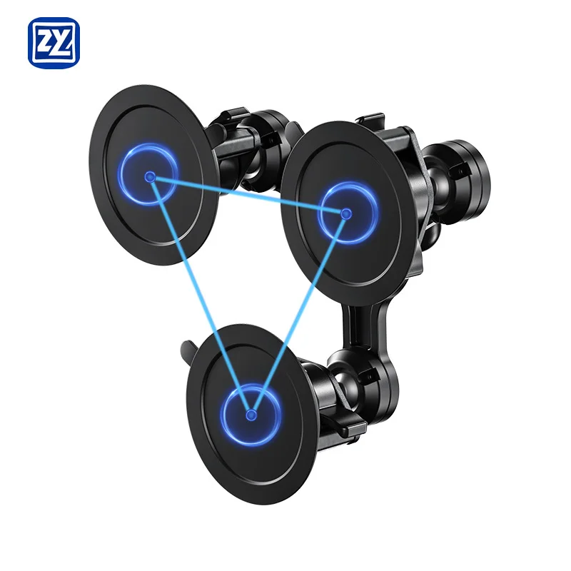 Triple Suction Cup Mount with 3/8