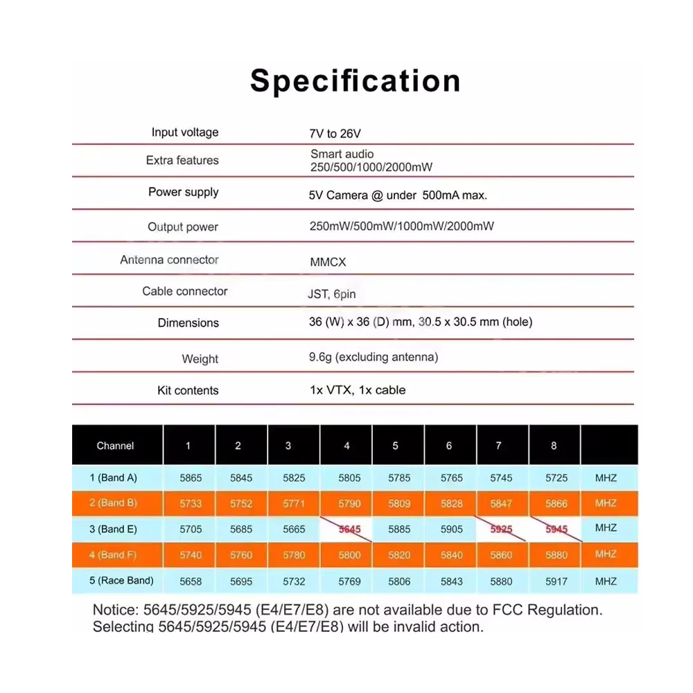 AKK 5.8G 2W FX2 Dominator VTX 5.8G 2W دعم الصوت للتحويل 5.8G 2000mW الطائرة بدون طيار VTX FPV جهاز إرسال الفيديو