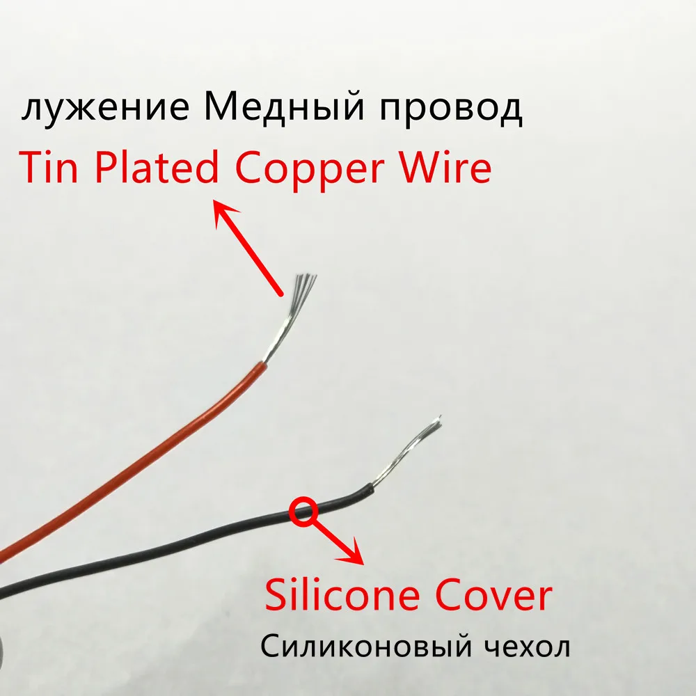 1/3/5Meters 0.8A Red+Black 30AWG Heat-resistant Cable Soft Silicone Cover Wire Line Tin Plated Copper Core DIY Model Airplane