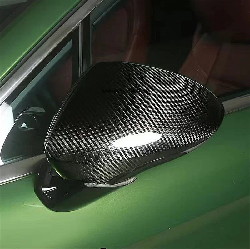 

For Panamera 971 Carbon Fiber Mirror Cover Rearview Mirror Housing Paste Style Mirror case 2017 2018 2019