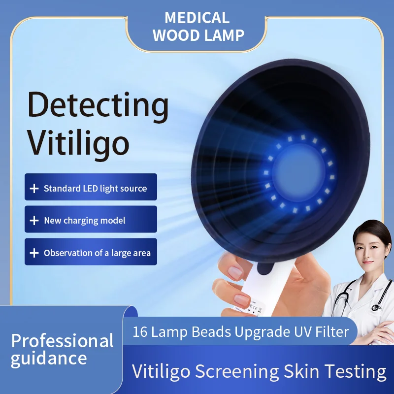 Huidanalysator met houtlamp voor huid Vitiligo Detector Analyse Machine Led oplaadbare verlichting voor apparatuur voor thuisgebruik