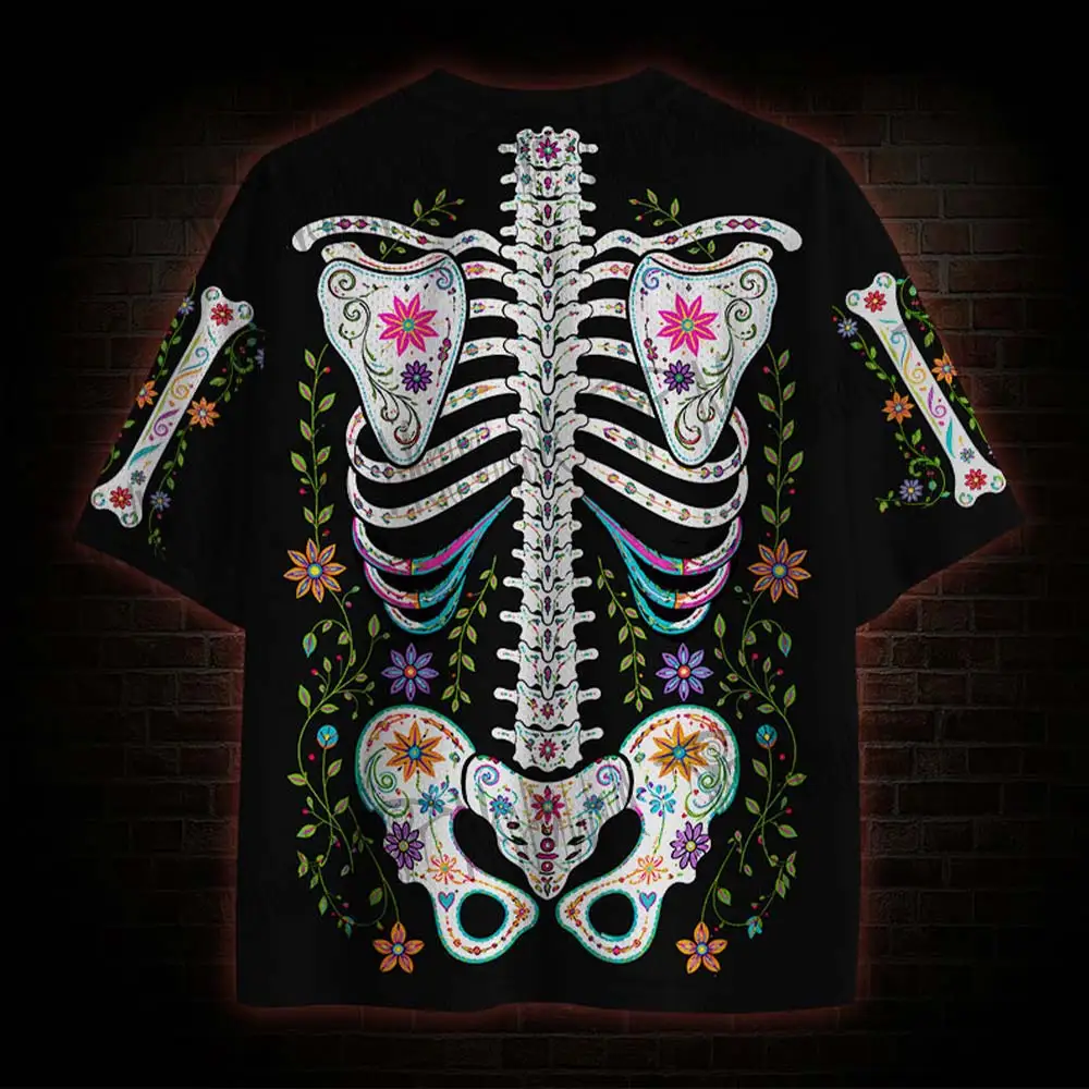 2026 New Nordic Mythical Theme Sports Fashion Short Sleeve V-neck Street View Clothing Mythical Fan Gifts T-shirt   Halloween