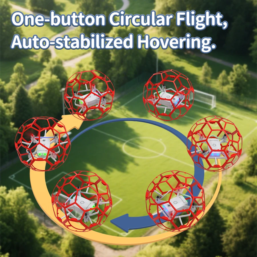 Kids Flight Training Drone: Football Shape, RC Flying Ball, HD FPV, Drop-Resistant Holiday Gift