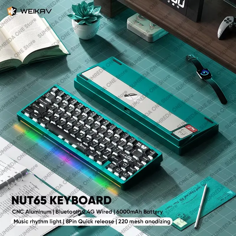 

NUT65 Sugar65 V3 Lucky65 V3 Mini Custom Wireless Aluminum Mechanical Keyboard Kit RGB Bluetooth Wired Gaming Hotswap Keyboard