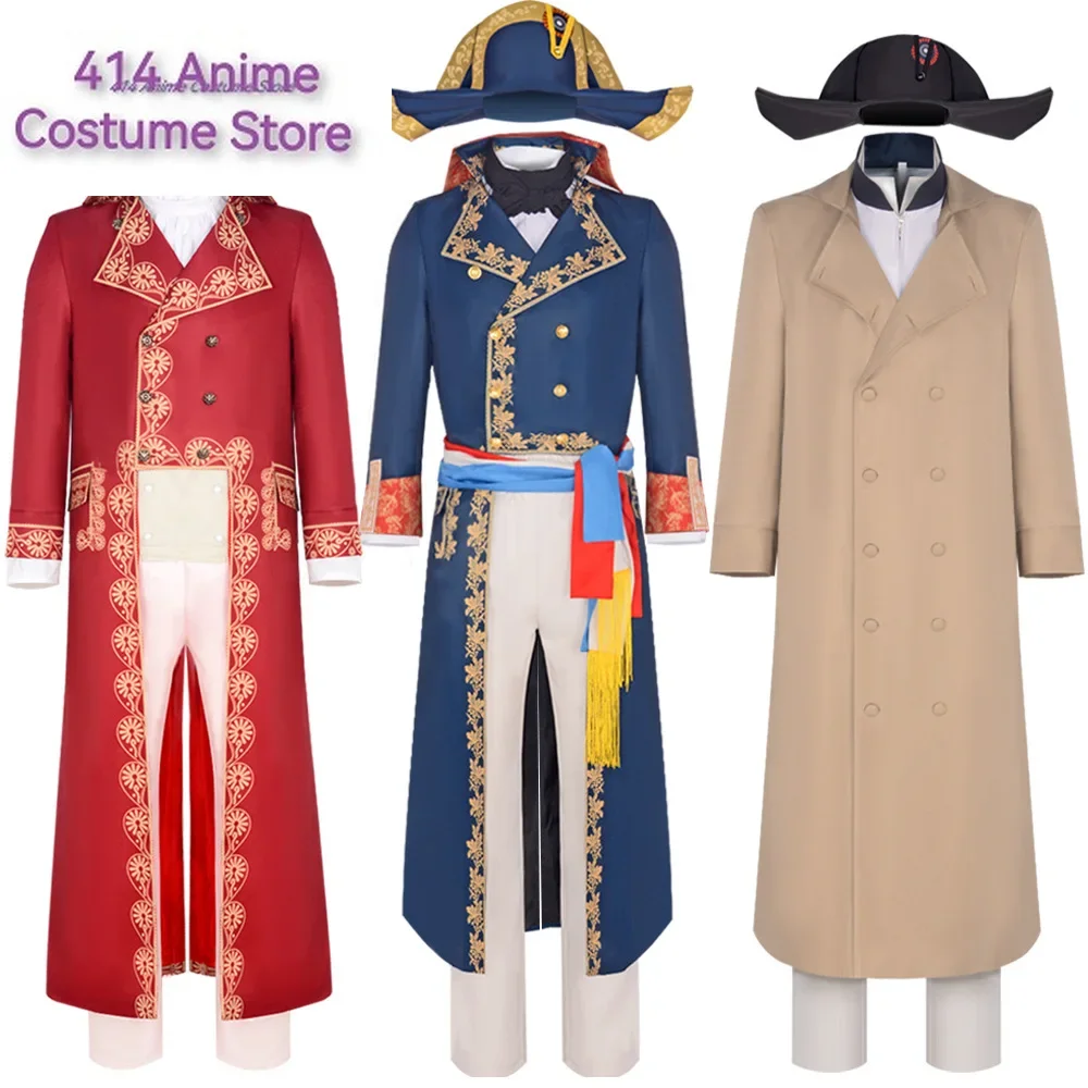 2023 Movie Napoleon Bonaparte Costume French Emperor Cosplay Military Uniform Full Suit Halloween Role play Party For Man