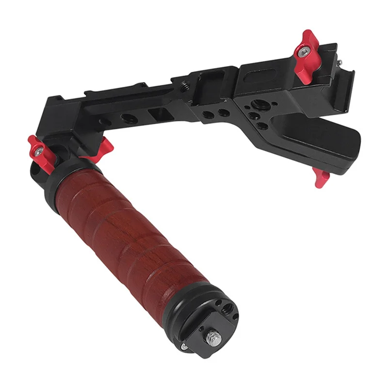 For DJI Handheld Stabilizer Expansion Gimbal Bracket Multi-Functional Folding Dual-Use Rosewood Lifting Pot Handle Durable , A