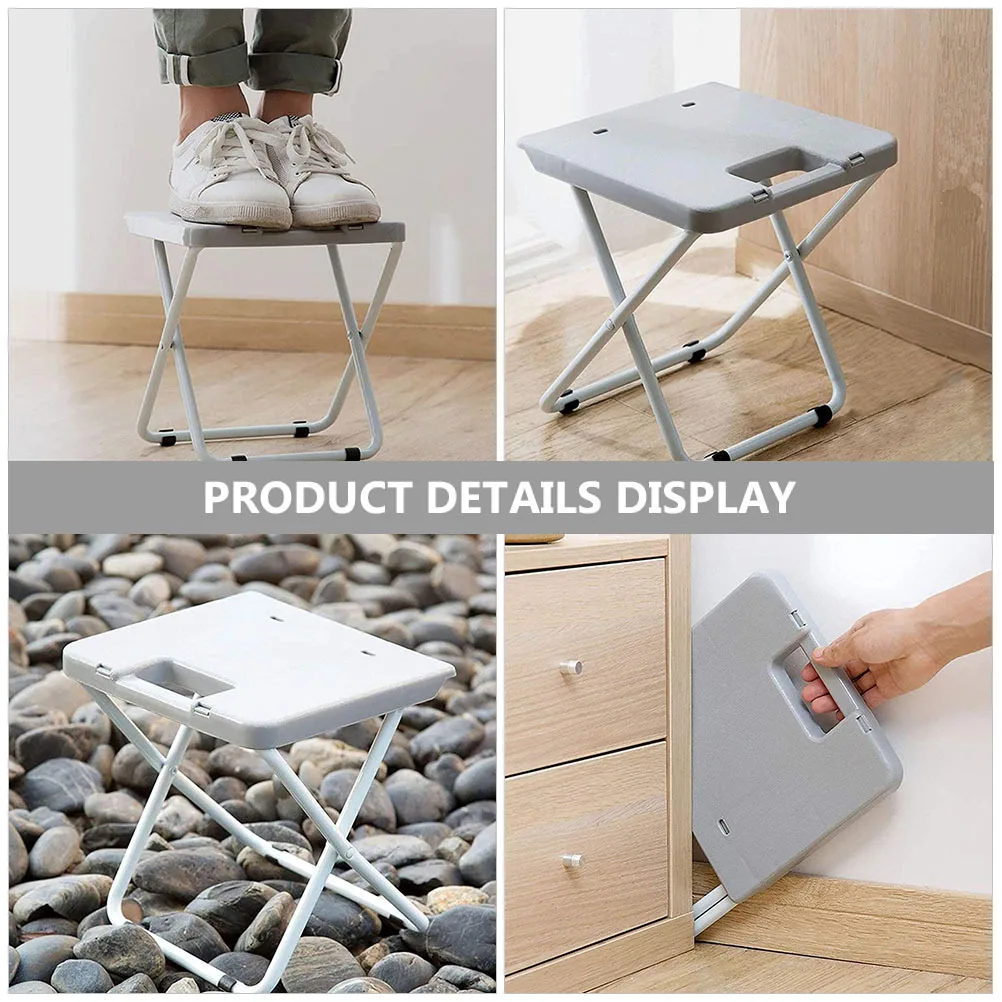 

Portable Folding Stool Wide Range of Uses Durable PP Iron Material Simple Practical for Indoor Outdoor Activities
