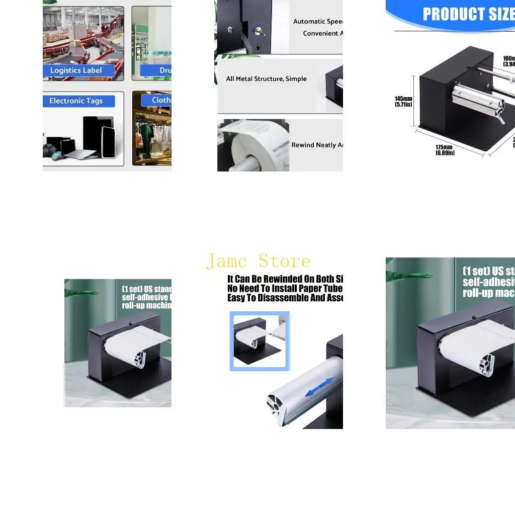 

LX0B 1Piece Industrial Automatic Label Rewinder Machine Speed 1.8in/s Support Bidirectional Auto Coordinate Rolling