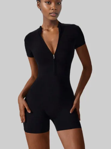 

Комбинезон Slim Fit на молнии ort Sve Комбинезон с высокой талией Деввять брюк Длина шелка Прямая трубка Thiened Summer Street Sle Женская одежда...