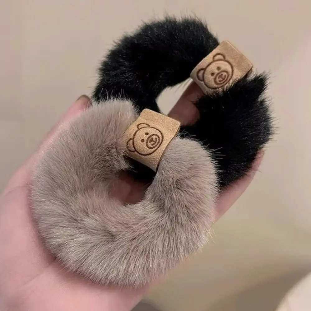 

New Korean Style Plush Hair Band Soft Bear Ponytail Headband Towel Ring Elastic Rubber Bands