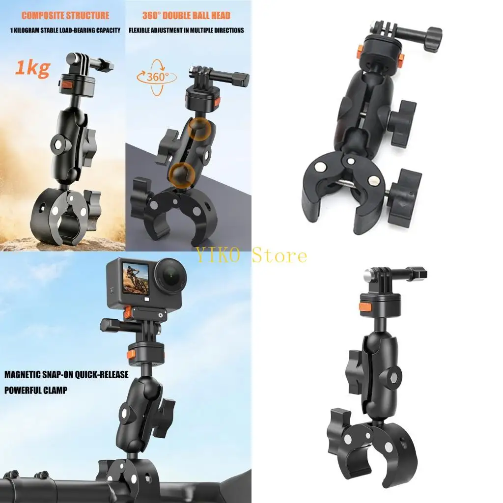 

K32C Adjustable Bike Handlebar Mount For Sports Cameras Featuring Quick Release And Wide Compatibility