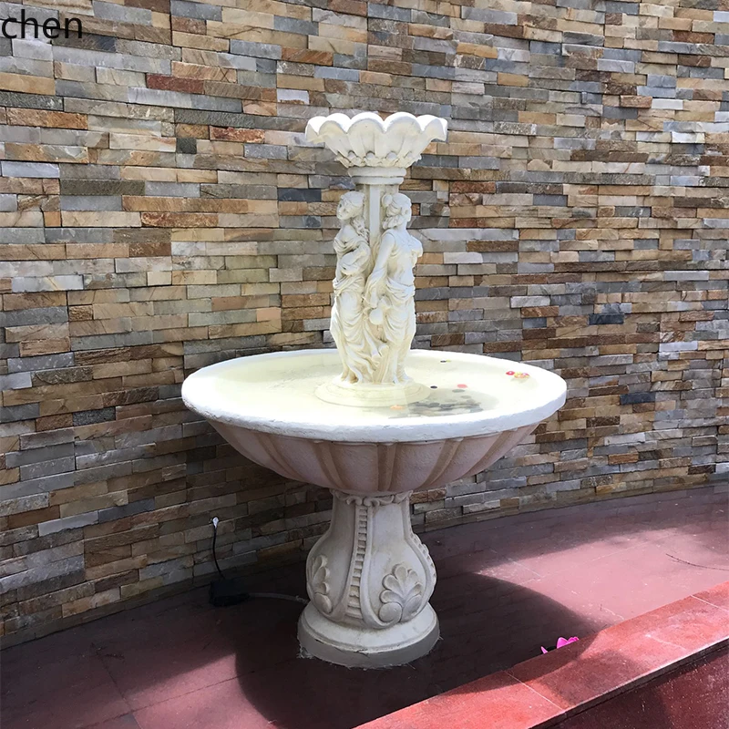 DSA flowing water fountain outdoor garden fish pond rockery water feature courtyard decoration indoor floor ornament