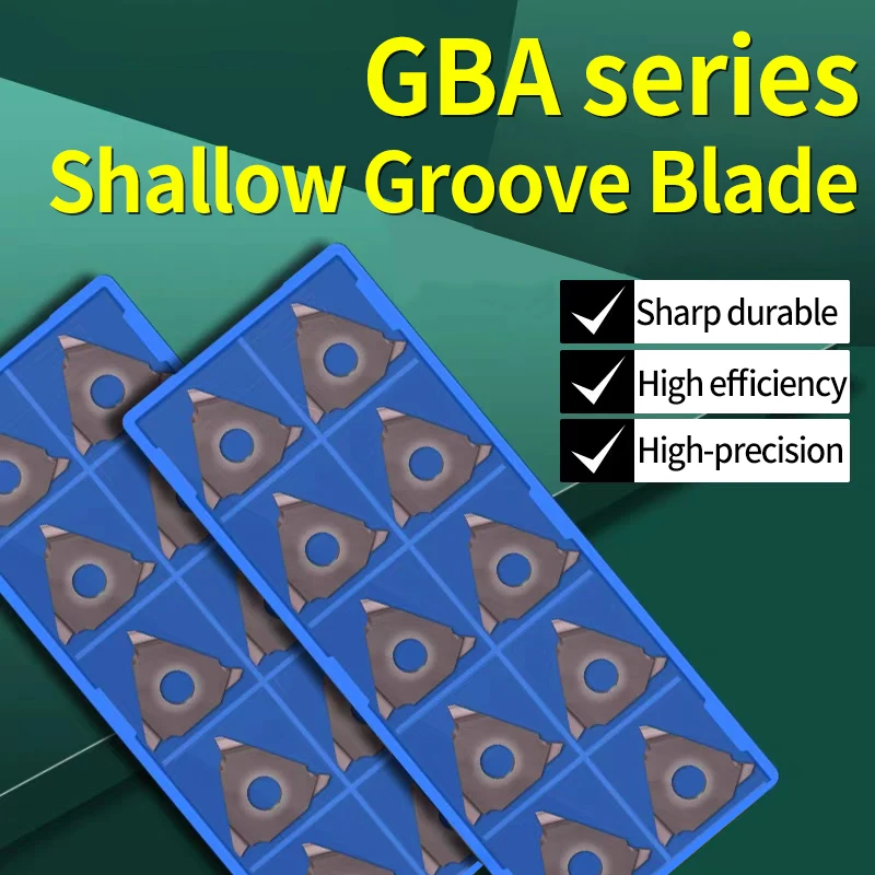 

10 Stainless steel grooving blade CNC card spring groove blade outer circular blade shallow groove blade grain GBA43R100 150 200