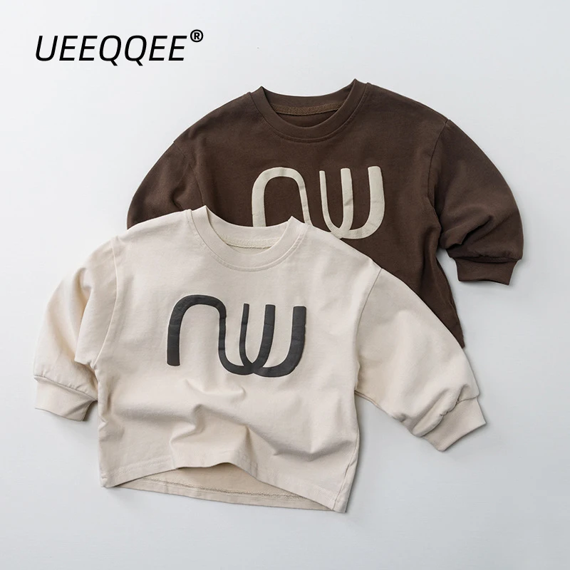 

Spring Autumn Children T-Shirts 1-8Y Boys Print Casual Long Sleeve T Shirts Korean Tops Tees Toddler Wear For Kids Clothing New