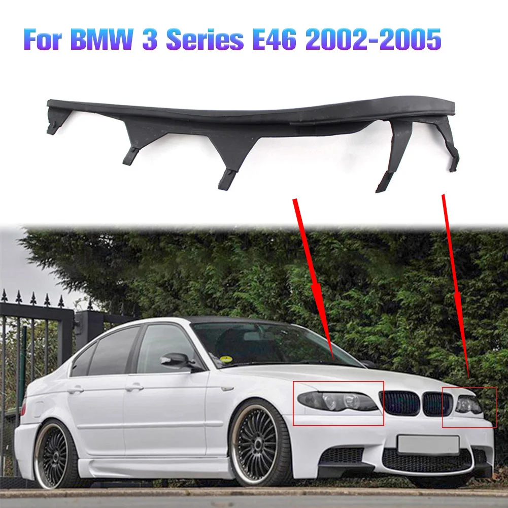 

Car Front Upper Headlight Cover Strips Trims Headlight Sealing Strip Gasket for BMW E46 325i 2002-2005 63126921859 63126921860