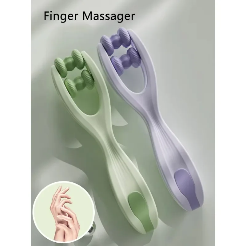 Finger Massager Dual-Row Roller Design Easy Use Relieve Finger Fatigue Promote Blood Circulation Portable Roller Finger Massager