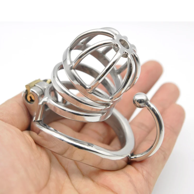 Chaste Bird Stainless Steel Male Chastity Small Cage with Base Arc Ring Devices C275