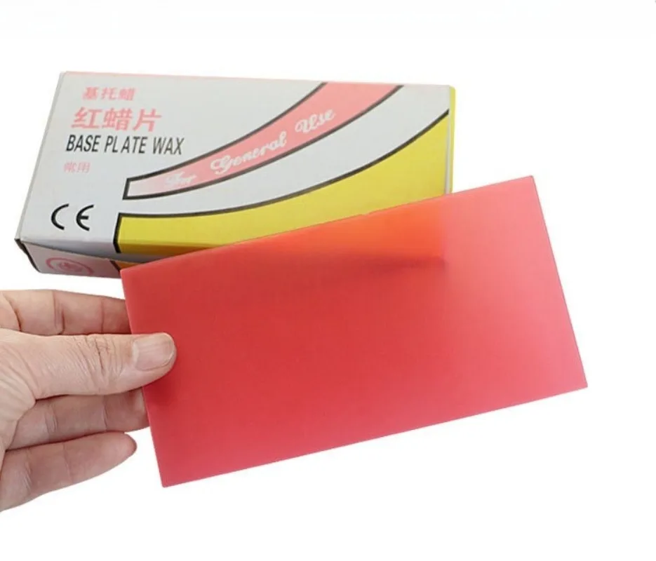 4x17Sheets/Box 1.3mm Red Wax Sheets for Jewelry Model Casting and Dental Modeling, Technician Base Plate Wax for Dentures