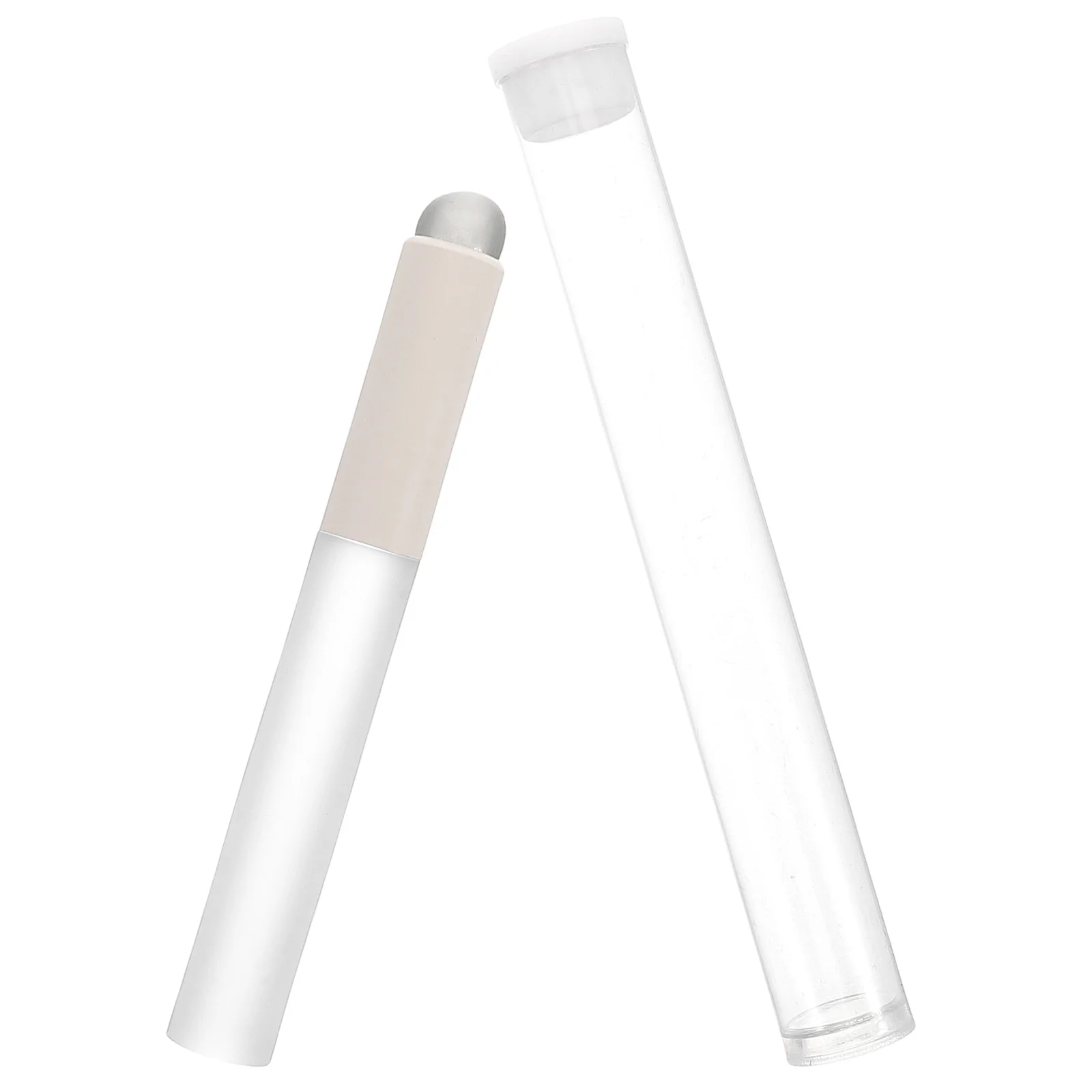 Pequeño cepillo de labios de silicona portátil, aplicador de labios transparente de cabeza redonda para lápiz labial, brillo, bálsamo, máscara, corrector, brocha de maquillaje