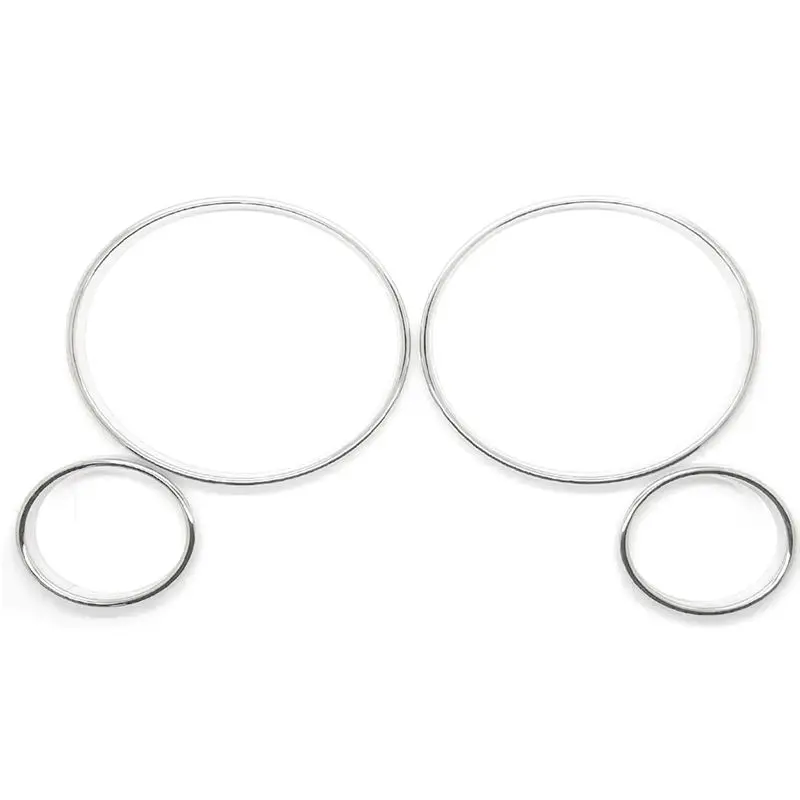 ABHX-Car Speedometer Cover Bezel Trim Dashboard Gauge Ring Set For BMW E39 5 Series E38 7 Series E53 X5
