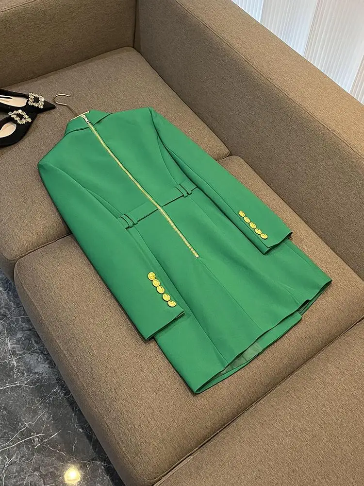 En Suit Dr تصميم نسائي للعمل الثقيل لخريف وشتاء جديد Sle Ci Commute V-ne بزر مزدوج #2