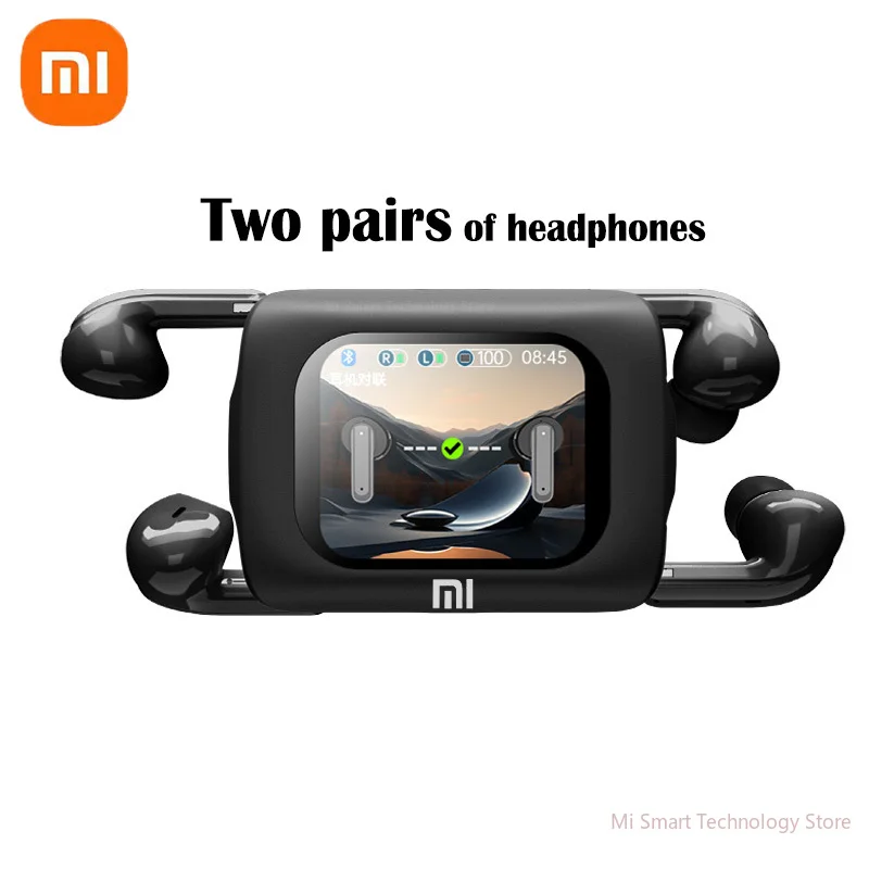 XIAOMI New H12 Pro Wireless Earphone Dual Earbuds Touch Screen Headset ANC+ENC Noise Cancelling In Ear Bluetooth5.4 Headphone