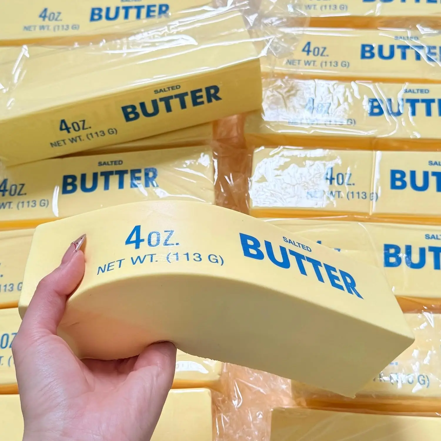 Butter-Stick Squishy Spielzeug Langsam Zurückfederndes Quetschspielzeug Butter-Ziegel Squishy Fidget Anti-Stress Heimdekoration Weiches Sensorisches Geschenk