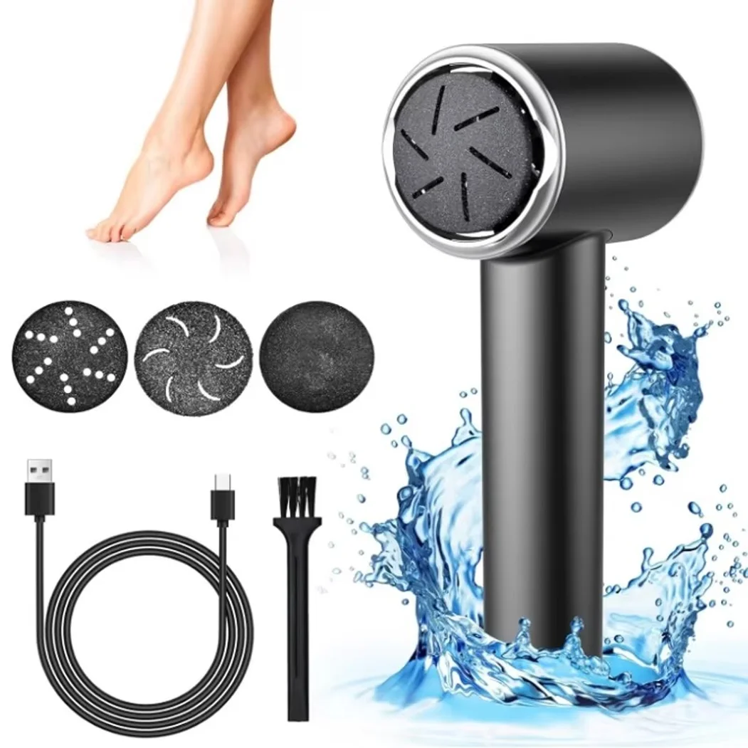 Electric Foot Callus Remover Heels Remove Wireless Rechargeable Foot Care File Cuticle Callus Remover with Replacement Sandpape