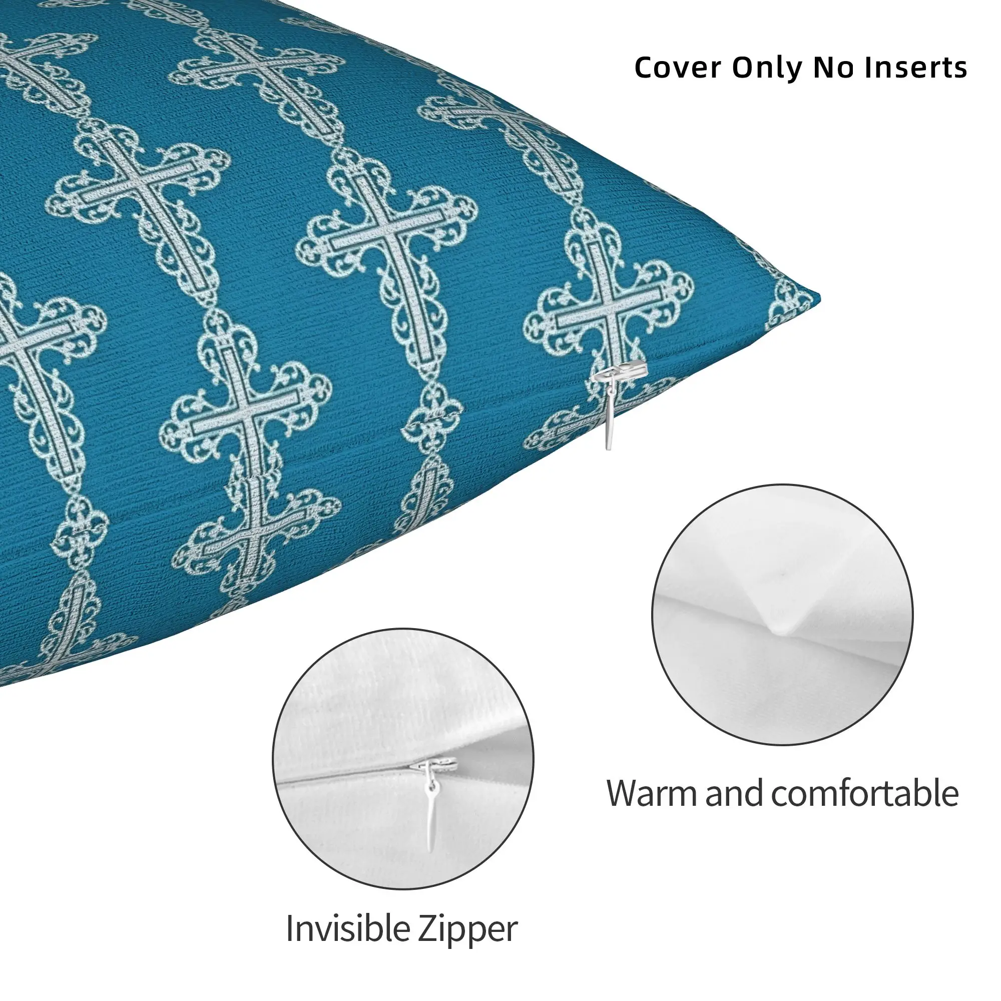 Printed Ethiopian Meskel African Art Cross Pillowcase Polyester Cushion Cover Demera Christian Throw Pillow Case Cover Zippered