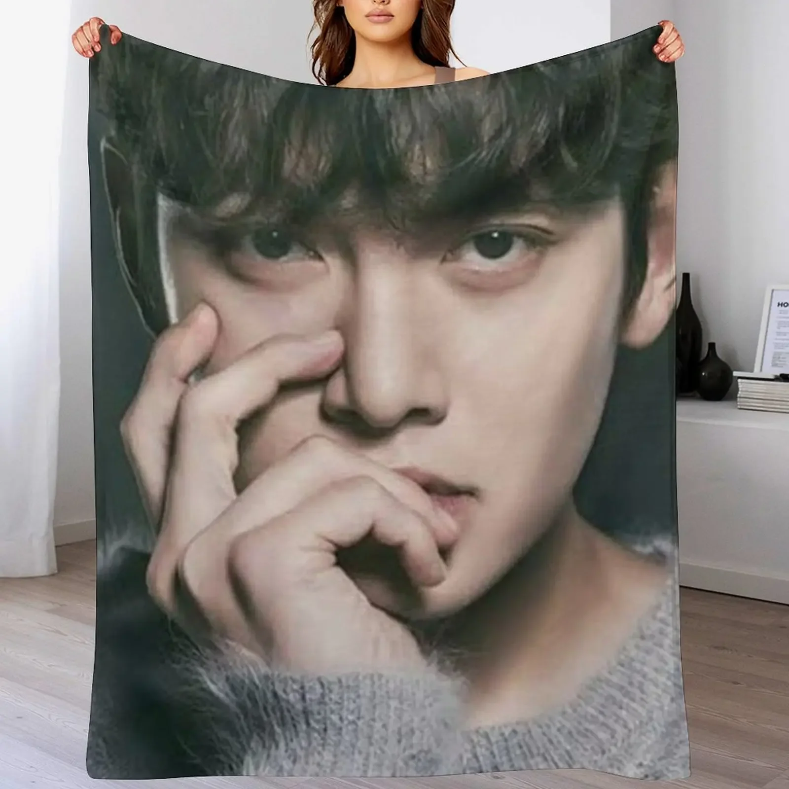 

Ji Chang Wook Throw Blanket Single Picnic Decoratives Soft Plaid Blankets