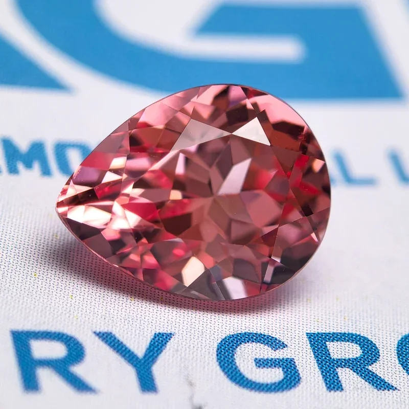Lab Grown Red Lotus Color Padparadscha VVS1 Charms DIY Ring Necklace Earrings Main Materials Selectable AGL Certificate