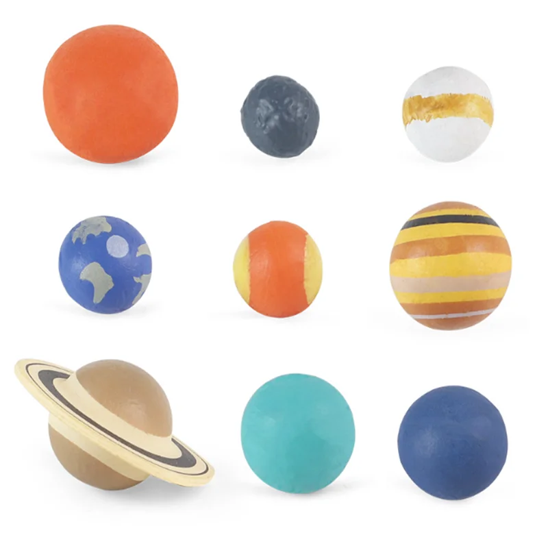 9 ชิ้น 3D Galactic Solar System Star Eight Planet รุ่น Creative Earth Jupiter ของเล่นความรู้ความเข้าใจเครื่องประดับของเล่นเพื่อการศึกษาโรงเรียน