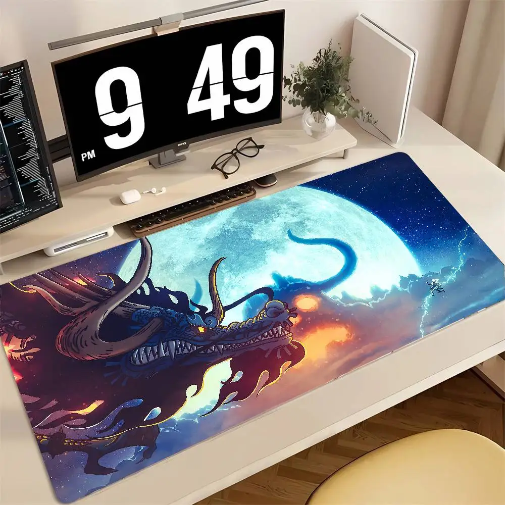 One Piece Anime Gaming Mouse Pad Rubber Keyboard Mat With 2MM Stitched Edge For Gamer