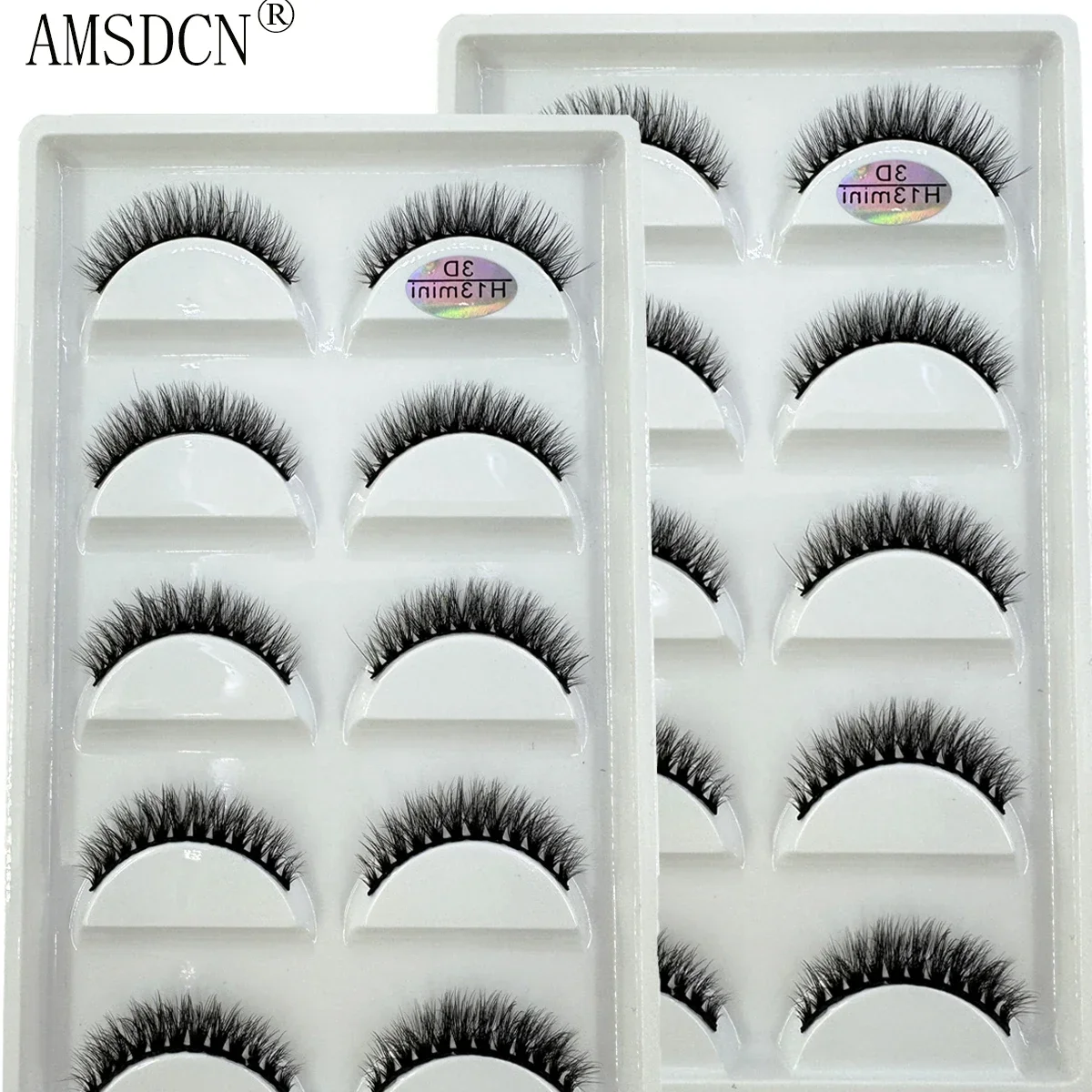 HBZGTLAD NEW 5Pair 3D Mink Lashes Soft Natural False100% Real  Eyelashes Makeup Long Eye Lashes Eyelash Extension ciliosH13mini