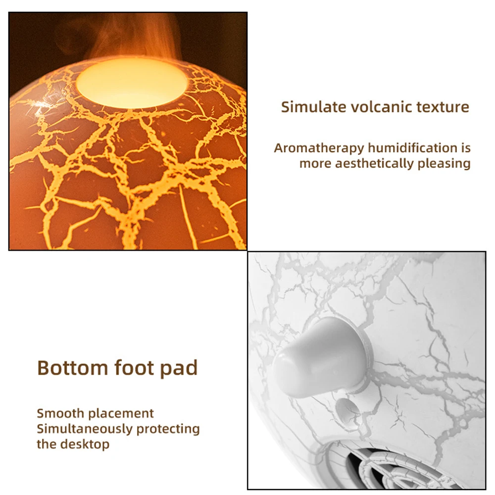 New Creative Planet Mini Diffusore di aromi Umidificatore di oli essenziali Lampada a fiamma colorata USB Home Desktop Aromaterapia Diffusore d'aria