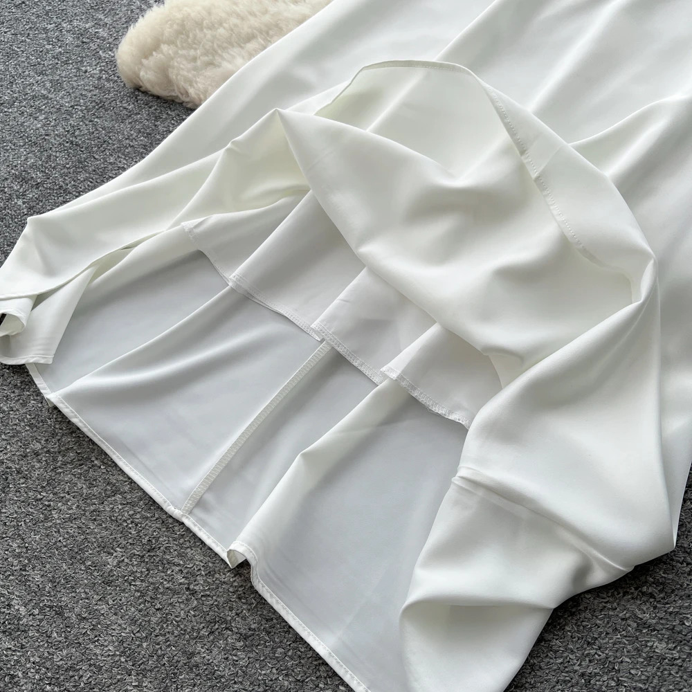 أنيقة خمر الساتان ثلاثي الأبعاد أنيقة عالية الخصر الكورية أزياء فيستدوس قطعتين مجموعة الملابس النسائية