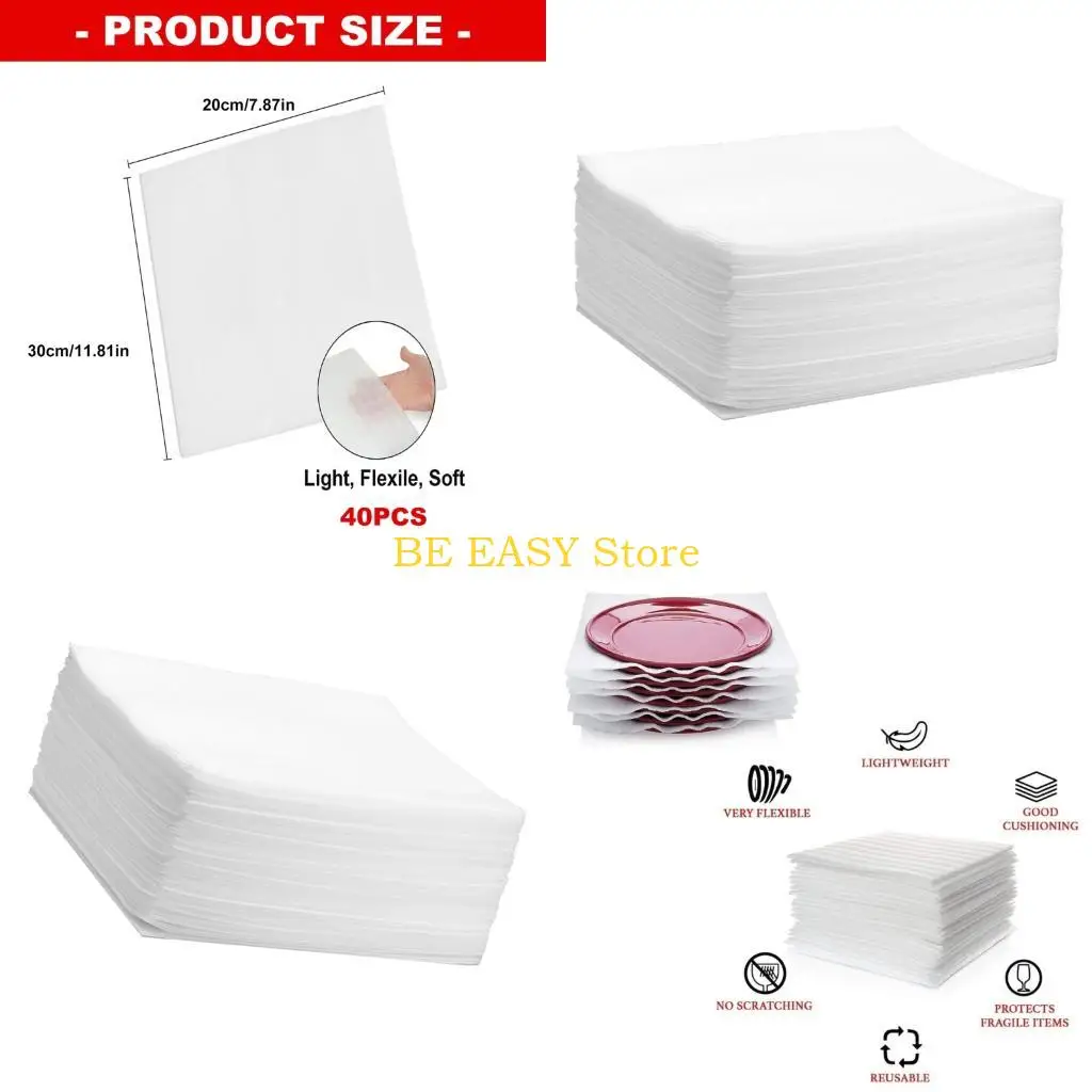 E28F 40 Count Cushion Foam Wrap Sheets Dish Packing Supplies for Moving Foam Packing Sheets for Dishes,China,Glasswares