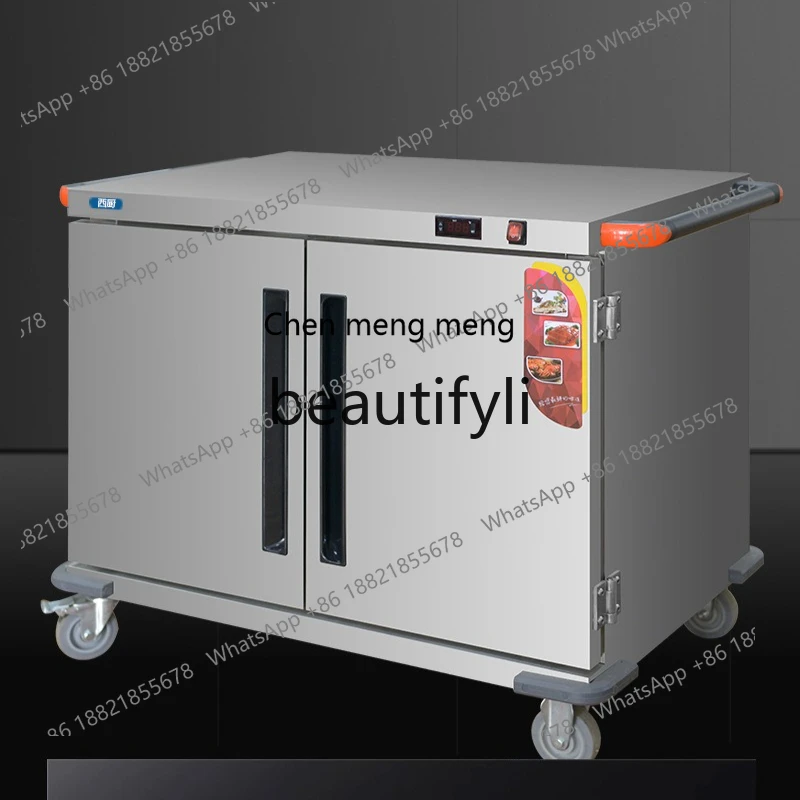 New arrive Commercial Banquet Insulated Food Cart Horizontal Double Door Heating Mobile Insulated Cabinet Maternity Center