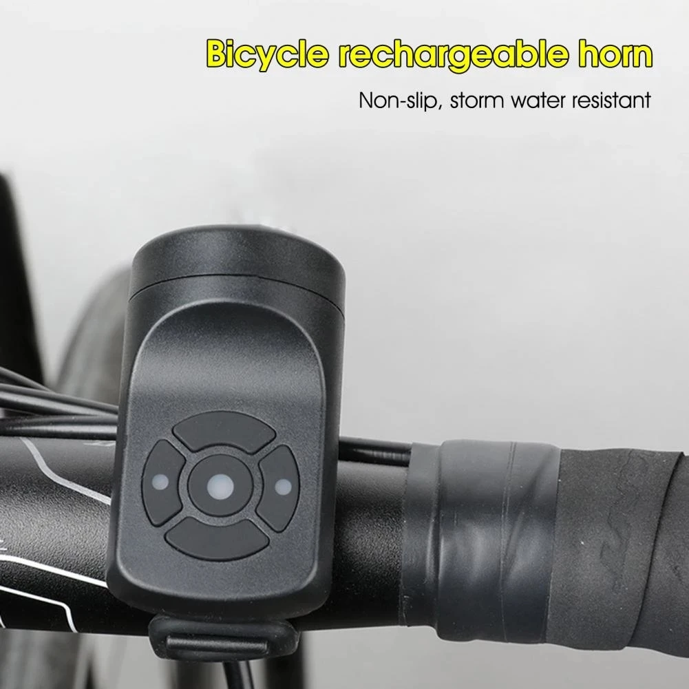 Bicycle Electric Bell Bike USB Charging Horn MTB Mountain Bike Warning Safety Alarm Ring Waterproof Bell Cycling Accessories