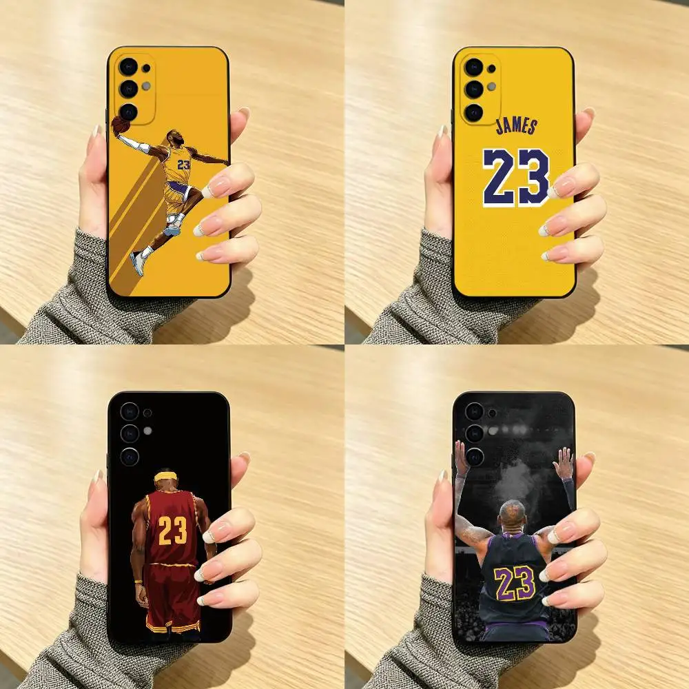 Basketball LeBron James 23  Phone Case Black Silicone Soft For Samsung S25,S24,S21,S22,S23,S30,Ultra,S20,Plus,Fe,Lite