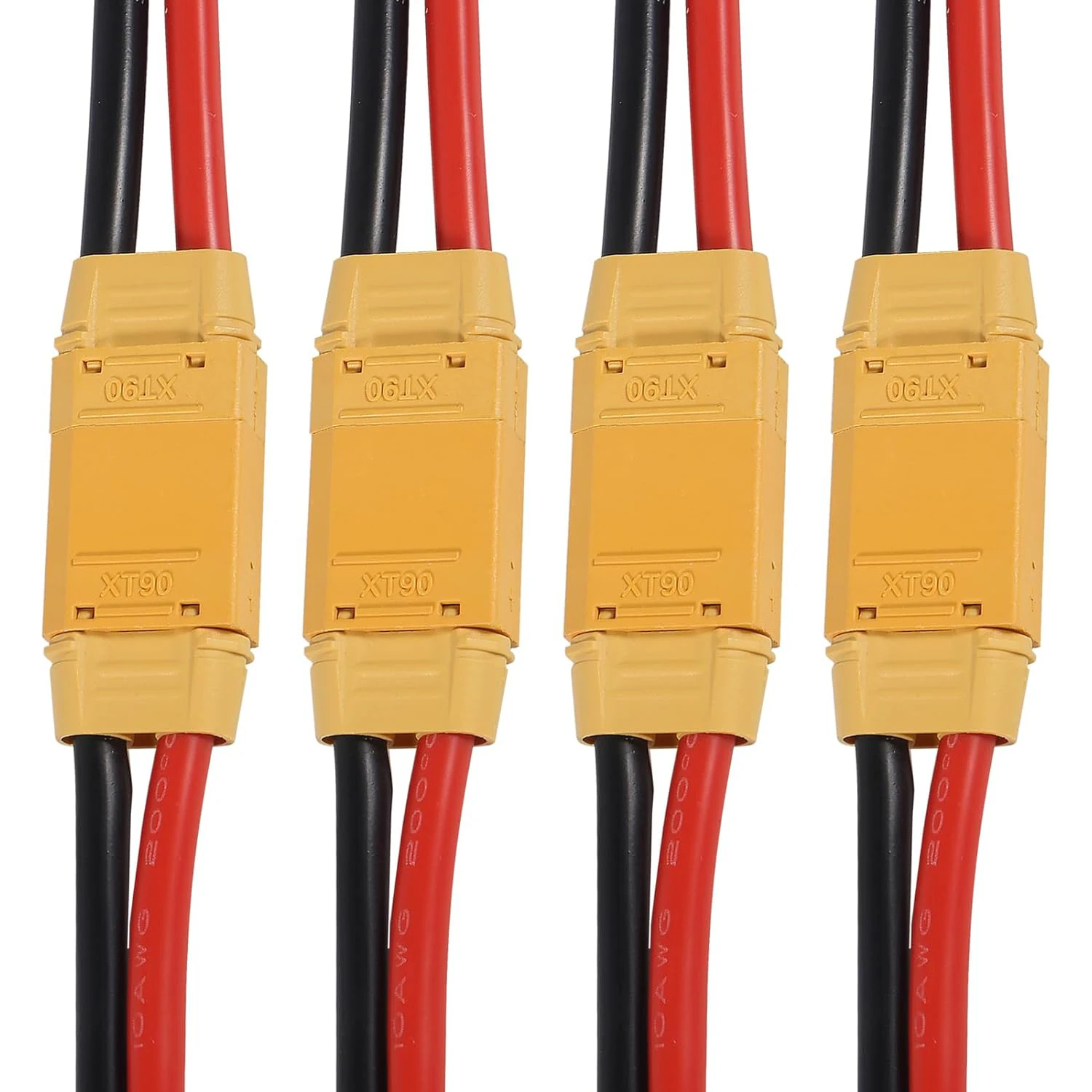 

4 Pairs XT90H XT90 Wire XT 90 Plug Male and Female Connector 150mm 10AWG Silicon Wire for RC Lipo Battery FPV Racing Drone