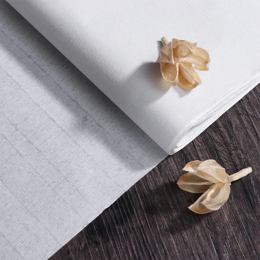 

100 Sheets Thin Rice Paper A8 Size for Chinese Calligraphy Ink Writing Sumi Art Watercolor Painting Practice Rice Paper