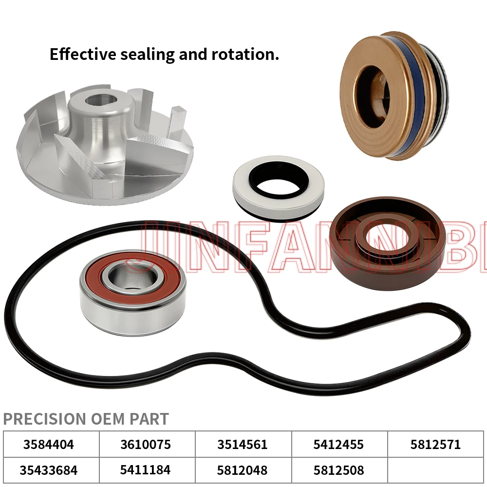 

Water Pump Rebuild Kit Seals Gasket Impeller Tool for Polaris Ranger 800 2010 2011 2012 2013 2014 2015 2016 2017