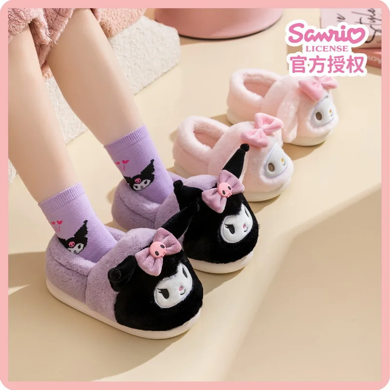 Sanrio slippers My Melody Cinnamon Dog Hello Kitty Kuromi cotton slippers cotton shoes home autumn and winter fashion slippers