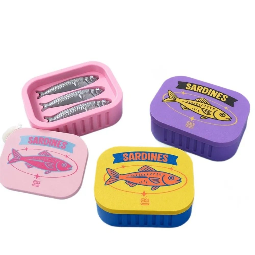 3D Printed Sardine Can Clicker Click Sound Mechanical Button Fun Finger Click Sardine Ocean Theme Can-Shaped