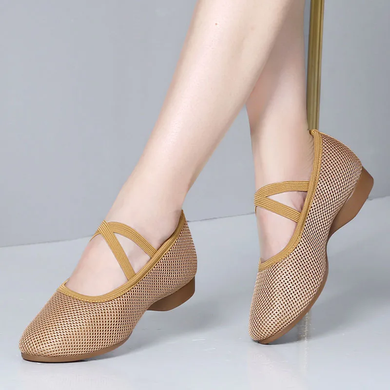 Quality Modern dance shoes Ballet Dance Shoes Women Teacher Stage Training Shoes Soft Sole Slippers Yoga Belly Practice Shoes