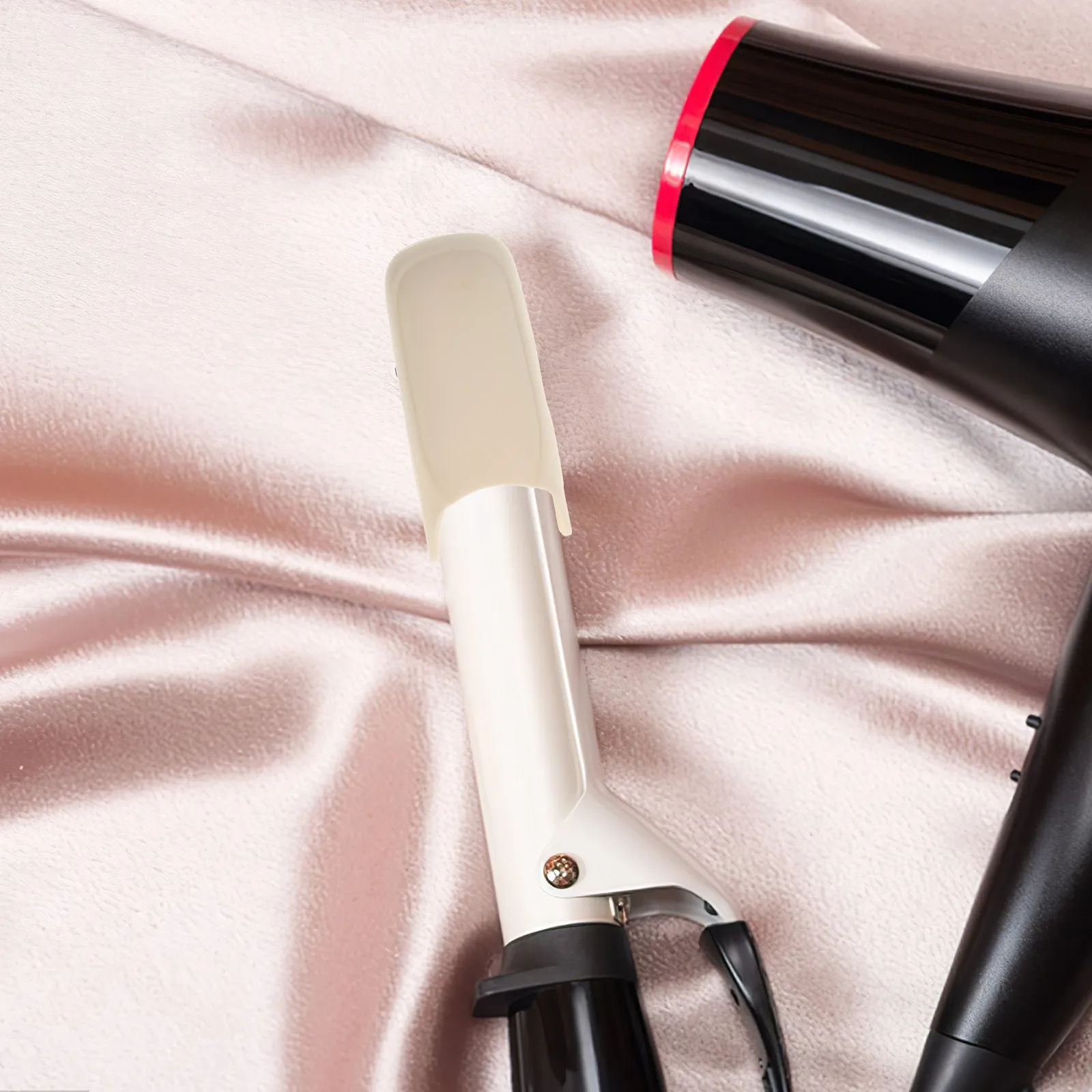 Hair Curler Handle Cover Heat Resistant Silicone Sleeve Anti Slip Protector for Curling Iron and Hair Straightener Handles